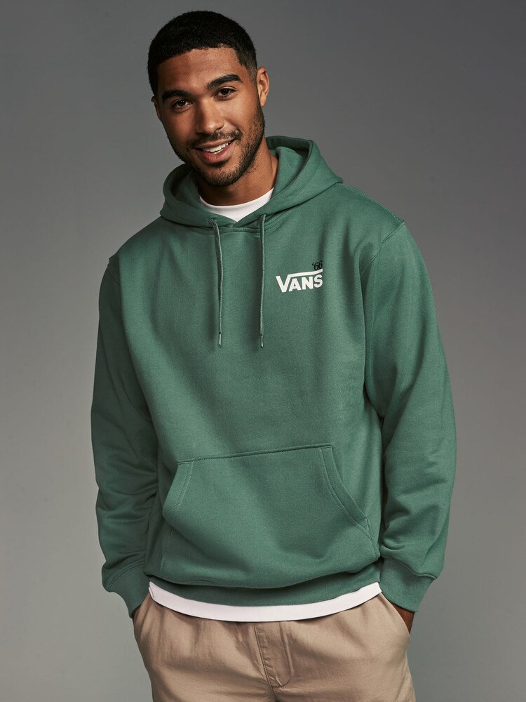 Vans Mens Green Posted Loose 100% Cotton Hoodie - Image 6 of 10