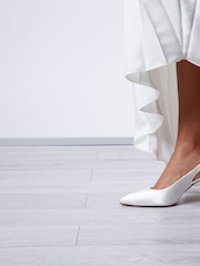Rainbow Club Natural Faith Wide Fit Ivory Wedding Satin Shoes - Image 1 of 7