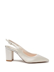 Rainbow Club Natural Faith Wide Fit Ivory Wedding Satin Shoes - Image 4 of 7