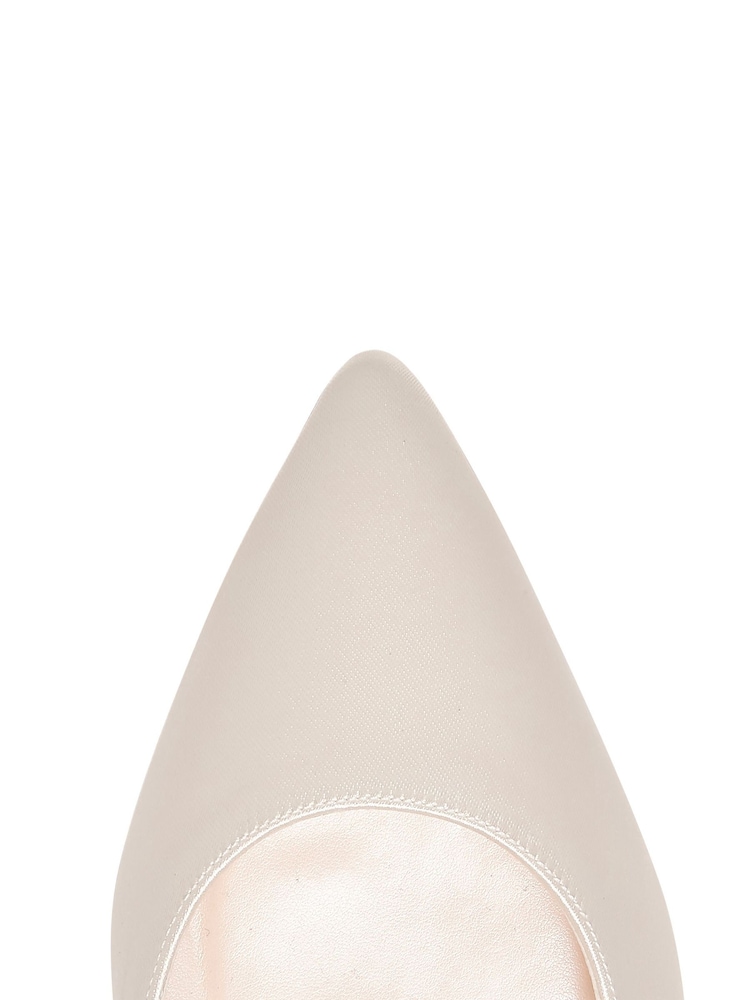Rainbow Club Natural Faith Wide Fit Ivory Wedding Satin Shoes - Image 7 of 7
