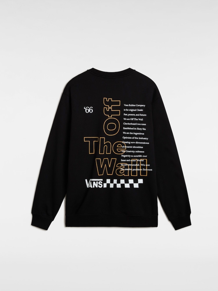 Vans Posted Loose 100% Cotton Black Sweatshirt - Image 2 of 2