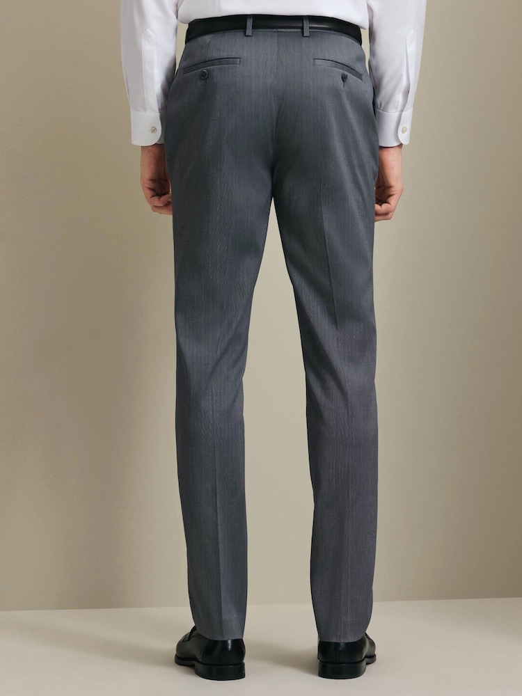 Madilim na Gray - Charles Tyrwhitt Classic Fit Smart Texture Trousers - Larawan 2 ng 5