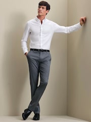 Madilim na Gray - Charles Tyrwhitt Classic Fit Smart Texture Trousers - Larawan 3 ng 5