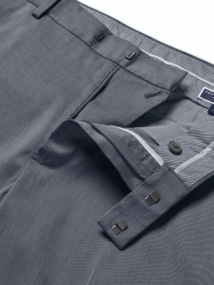 Madilim na Gray - Charles Tyrwhitt Classic Fit Smart Texture Trousers - Larawan 5 ng 5