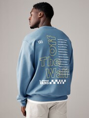 Vans Mens Blue Posted Loose 100% Cotton Sweatshirt - Image 2 of 6