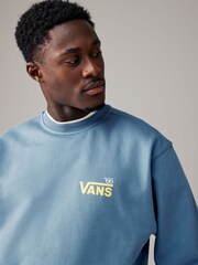 Vans Mens Blue Posted Loose 100% Cotton Sweatshirt - Image 3 of 6