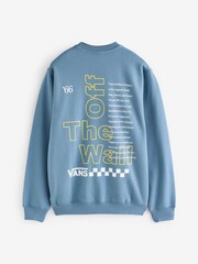 Vans Mens Blue Posted Loose 100% Cotton Sweatshirt - Image 6 of 6