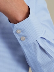 Charles Tyrwhitt Grid Check Non-iron Stretch Poplin Cutaway Slim Fit Shirt - Bild 4 av 7