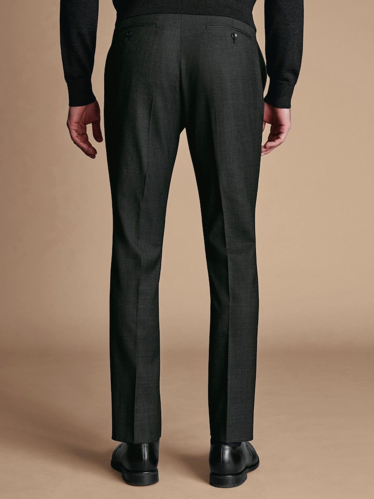 Charles Tyrwhitt Grey Slim Fit End On End Ultimate Performance Suit Trousers - Image 2 of 9 Charles Tyrwhitt Grey Slim Fit End On End Ultimate Performance Suit Trousers - Image 2 of 9