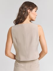 Simply Be Cream Tailored Waistcoat - Image 2 of 4