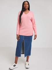 Simply Be Sponge Legere Tunika mit V-Ausschnitt - Bild 3 von 4