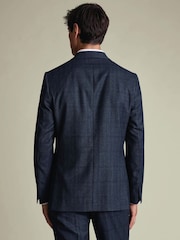 Charles Tyrwhitt Steel Blue Check Slim Fit Ultimate Performance Suit Jacket - Image 2 of 5