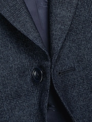 Charles Tyrwhitt Steel Blue Check Slim Fit Ultimate Performance Suit Jacket - Image 5 of 5