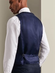Charles Tyrwhitt Blue Adjustable Fit Italian Luxury Waistcoat - Image 3 of 4