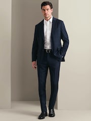 Индиго көк - Charles Tyrwhitt Seasonal Design Slim Fit Suit Trousers - 5суретінің 3 суреті