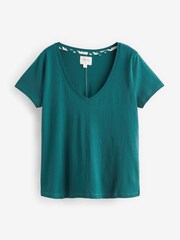 Teal Blue Elephant 100% Cotton Short Sleeve Pyjamas - Image 6 of 8