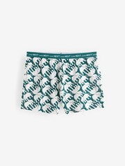 Teal Blue Elephant 100% Cotton Short Sleeve Pyjamas - Image 7 of 8
