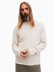 AllSaints White Tone Statten Crew Jumper - Image 1 of 7