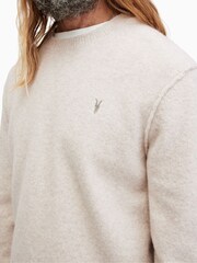 AllSaints White Tone Statten Crew Jumper - Image 6 of 7