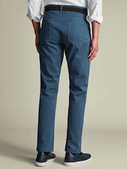 Charles Tyrwhitt Denim Blue Twill Slim Fit 5 Pocket Jeans - Image 2 of 6