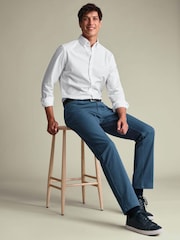 Charles Tyrwhitt Denim Blue Twill Slim Fit 5 Pocket Jeans - Image 3 of 6