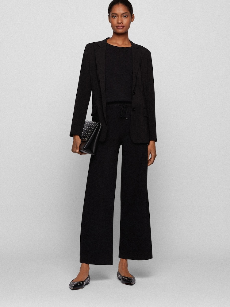 BOSS Black Black Drawstring-Waist Wide Leg Jumpsuit - Image 2 of 5 BOSS Black Black Drawstring-Waist Wide Leg Jumpsuit - Image 2 of 5