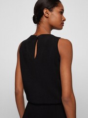 BOSS Black Black Drawstring-Waist Wide Leg Jumpsuit - Image 3 of 5