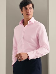 Απαλό ροζ - Charles Tyrwhitt Μη σιδερένιο πουκάμισο Royal Oxford Slim Fit - Εικόνα 1 από 4