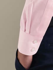 Απαλό ροζ - Charles Tyrwhitt Μη σιδερένιο πουκάμισο Royal Oxford Slim Fit - Εικόνα 4 από 4