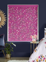 Sara Miller Purple Butterflies & Trellis Made to Measure Roller Blinds - Image 2 of 6