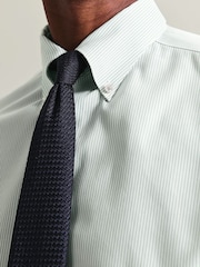 Charles Tyrwhitt Green Non Iron Pinpoint Oxford Shirt - Image 2 of 5