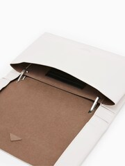 AllSaints White Akira Clutch Bag - Image 8 of 8