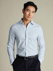 Μπλε του Πάγου - Charles Tyrwhitt Μη σιδερένιο πουκάμισο Royal Oxford Slim Fit - Εικόνα 1 από 6