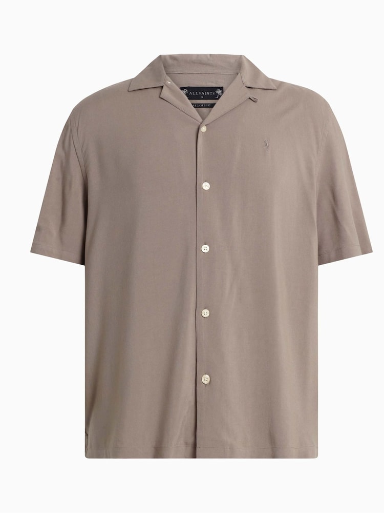 AllSaints Brown Venice Shirt - Image 5 of 5