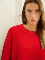 Red Premium 100% Lambswool Crew Neck Jumper - Image 5 of 7