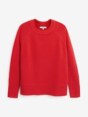 Red Premium 100% Lambswool Crew Neck Jumper - Image 6 of 7