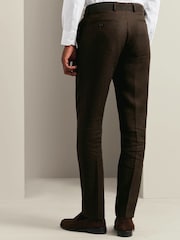 Smeđa - Charles Tyrwhitt Slim Fit Pantalone od odela - Slika 2 od 6