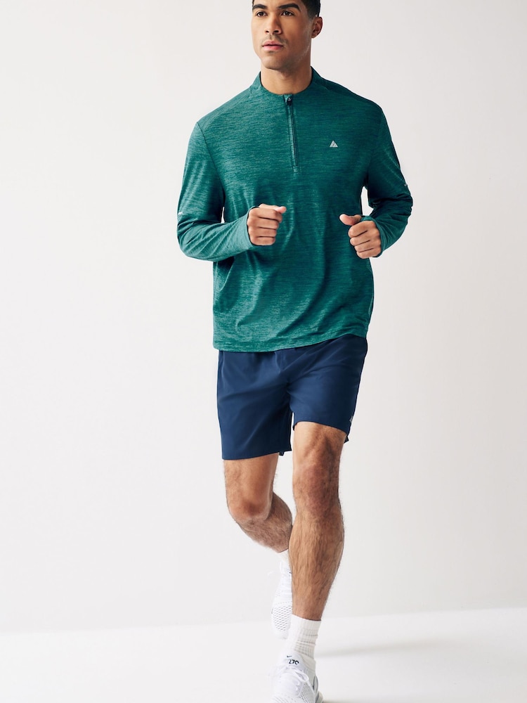 Teal Blue Active Zip Up Training Top - Image 2 of 8