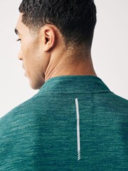 Teal Blue Active Zip Up Training Top - Image 5 of 8
