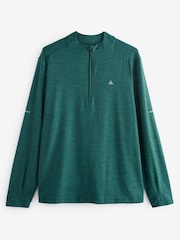 Teal Blue Active Zip Up Training Top - Image 6 of 8
