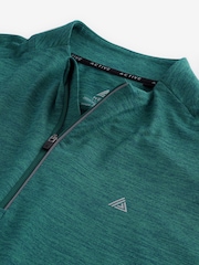 Teal Blue Active Zip Up Training Top - Image 7 of 8