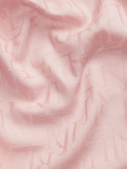 Pink - Lauren Ralph Lauren Jaquard-Logo-Schal - Bild 3 von 3
