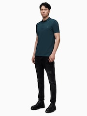 AllSaints Blue Reform Polo Shirt - Image 4 of 6