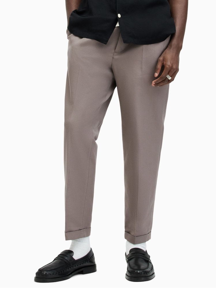 AllSaints Grey Tallis Trousers - Image 1 of 6