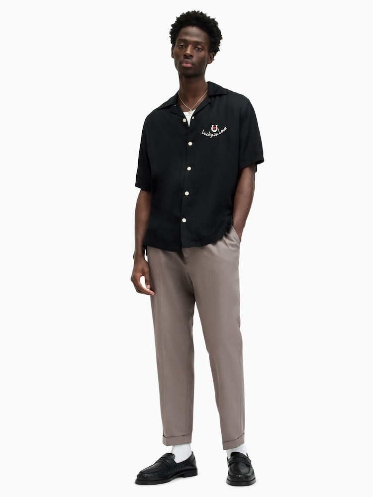 AllSaints Grey Tallis Trousers - Image 2 of 6