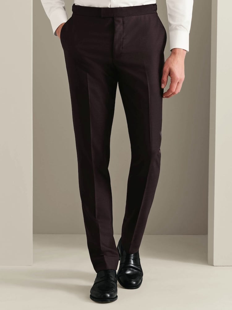 Қоңыр - Charles Tyrwhitt Slim Fit кешкі ас костюмі шалбары - 5суретінің 1 суреті