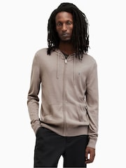 AllSaints Natural Mode Merino Zip Hoodie - Image 1 of 6