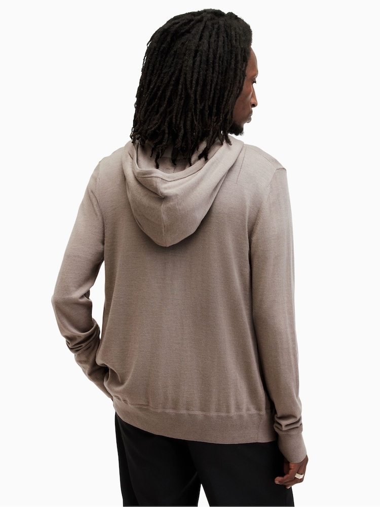 AllSaints Natural Mode Merino Zip Hoodie - Image 2 of 6