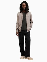 AllSaints Natural Mode Merino Zip Hoodie - Image 3 of 6