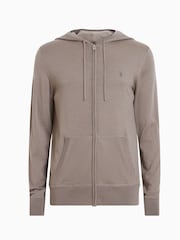 AllSaints Natural Mode Merino Zip Hoodie - Image 6 of 6